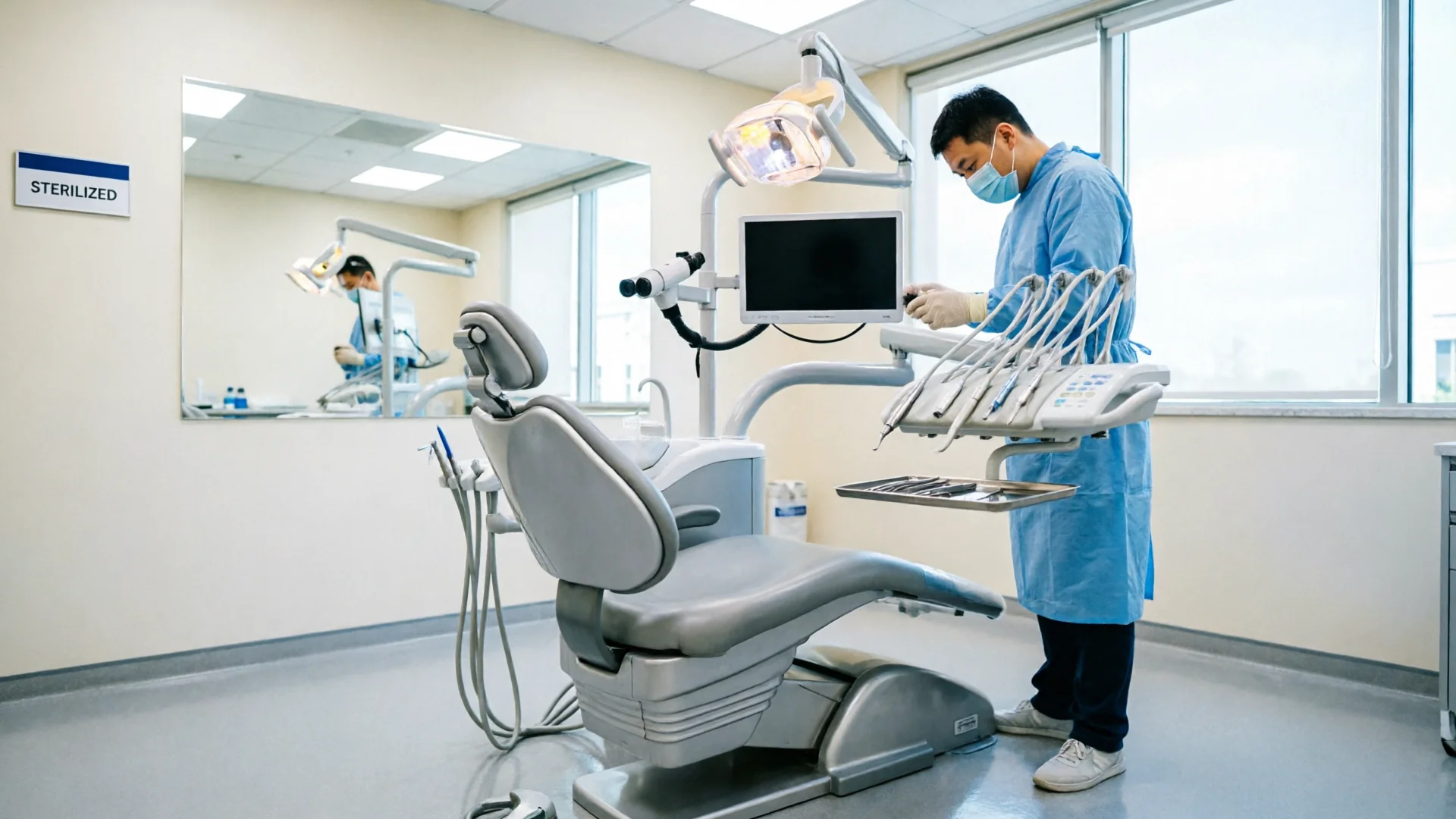 Modern dental clinic interior in China